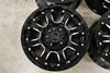 Set 4 20" Black Rhino Sierra 20x9 8x6.5 Gloss Black W/ Milled Spokes Wheels 12mm