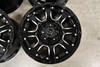 Set 4 20" Black Rhino Sierra 20x9 8x6.5 Gloss Black W/ Milled Spokes Wheels 12mm
