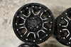 Set 4 20" Black Rhino Sierra 20x9 8x6.5 Gloss Black W/ Milled Spokes Wheels 12mm