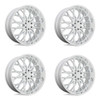 Set 4 DUB S264 OG 26x10 6x5.5 Silver With Diamond Cut Lip Wheels 26" 25mm Rims