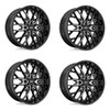 Set 4 DUB S263 OG 24x10 6x5.5 Gloss Black Milled Wheels 24" 25mm For Nissan Rims