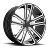 Set 4 DUB S255 Flex 26x10 5x5 Gloss Black Milled Wheels 26" 10mm For Chevy GMC