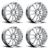 Set 4 DUB S251 Clout 24x10 6x5.5 Chrome Plated Wheels 24" 30mm For Nissan Rims