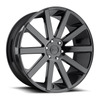 Set 4 DUB S219 Shot Calla 22x9.5 6x5.5 Gloss Black Wheels 22" 20mm Truck Rims