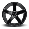 Set 4 22" DUB S216 Baller 22x9.5 5x5 Gloss Black 11mm For Jeep Chevy GMC Wheels