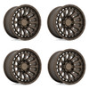 Set 4 Black Rhino Raid 20x9.5 6x135 Matte Bronze Wheels 20" -18mm Lifted Rims
