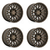 Set 4 Black Rhino Raid 20x9.5 5x5 Matte Bronze Wheels 20" 2mm For Jeep Rims