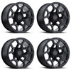 Set 4 Black Rhino Overland 20x9.5 5x5 Matte Black Wheels 20" -18mm Lifted Rims