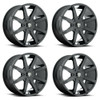 Set 4 DUB S110 Push 22x9.5 5x115 5x4.75 Gloss Black Wheels 22" 15mm Rims