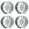 Set 4 Victor Equipment Zuffen 21x11 5x130 Silver W/ Brushed Face Wheels 21" 40mm