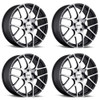 Set 4 TSW Nurburgring 21x9 5x120 Gunmetal W/ Mirror Cut Face Wheels 21" 25mm