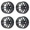 Set 4 Mandrus Otto 22x10.5 5x112 Gloss Black Wheels 22" 38mm Rims