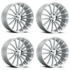 Set 4 OHM Proton 22x10.5 5x120 Silver W/ Mirror Face Wheels 22" 40mm Rims