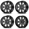 Set 4 Level 8 Slingshot 22x11.5 5x5 Black W/ Machined Face Wheels 22" -44mm Set 4 Level 8 Slingshot 22x11.5 5x5 Black W/ Machined Face Wheels 22" -44mm