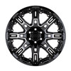 Level 8 Slingshot 22x11.5 6x5.5 Gloss Black W/ Machined Face Wheel 22" -44mm Rim