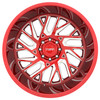 Tuff T4B 24x14 5x5.0 Candy Red W/ Milled Spoke Wheel 24" -72mm Rim