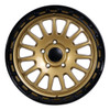 17" Tremor 104 Aftershock Gloss Gold Gloss Black Lip Wheel 17x8.5 5x5 0mm Rim