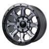 20" Tremor 103 Impact Graphite Grey w/ Black Lip Wheel 20x9 8x170 0mm Truck Rim