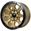 20" Tremor 103 Impact Gloss Gold w/ Gloss Black Lip Wheel 20x9 5x5 0mm For Jeep