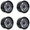 Set 4 17" Tremor 105 Shaker Graphite Grey Black Lip Wheels 17x8.5 8x170 0mm Rims