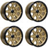 Set 4 17" Tremor 103 Impact Gloss Gold Gloss Black Lip Wheels 17x8.5 8x6.5 0mm