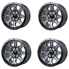 Set 4 17" Tremor 103 Impact Graphite Grey Black Lip Wheels 17x8.5 5x150 0mm Rims