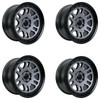 Set of 4 Tremor 105 Shaker 17x8.5 6x5.5 0mm Graphite Grey Black Lip Offroad Rims