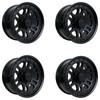 Set 4 17" Tremor 105 Shaker Satin Black Wheels 17x8.5 5x5 0mm For Jeep Rims