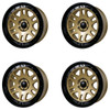 Set 4 17" Tremor 105 Shaker Gloss Gold Gloss Black Lip Wheels 17x8.5 8x170 0mm
