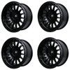 Set of 4 Tremor 104 Aftershock 17x8.5 6x5.5 0mm Satin Black Black Offroa dWheels