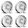 Set 4 Asanti Black ABL-18 Matar 26x10 6x135 6x5.5 Chrome Wheels 26" 30mm Rims