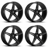 Set 4 Asanti Black ABL-22 Alpha 5 20x9 5x4.5 Gloss Black Milled Wheels 20" 35mm