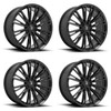 Set 4 Asanti Black ABL30 Corona Truck 20x9 5x4.5 Gloss Black Wheels 20" 35mm