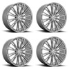 Set 4 Asanti Black ABL30 Corona Truck 22x10.5 5x120 Titanium Brushed Wheels 22"