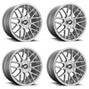 Set 4 Rotiform R140 Rse 18x9.5 5x112 5x120 Gloss Silver Wheels 18" 25mm Rims