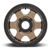 Set 4 Fuel UTV D924 Block Beadlock 15x6 4x156 Bronze Black Ring Wheels 15" 38mm