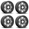 Set 4 Fuel UTV D923 Block Beadlock 15x6 4x137 Gun Metal Black Wheels 15" 38mm