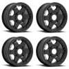 Set 4 Fuel UTV D922 Block Beadlock 15x6 4x156 Black Black Ring Wheels 15" 38mm