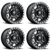 Set 4 14" Fuel UTV D917 Anza Beadlock 14x7 4x156 Matte Black Wheels 13mm Rims