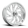Set 4 Fuel UTV D203 Kompressor 24x7 4x156 High Luster Polished Wheels 24" 13mm