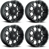 Set 4 Fuel D517 Krank 18x9 5x4.5 5x5 Matte Black Milled Wheels 18" 1mm Rims