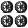 Set 4 Fuel D538 Maverick 18x9 8x6.5 Matte Black Milled Wheels 18" -12mm Rims