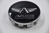 Avarus by Savini Chrome w/ Black & Chrome Logo Wheel Center Cap Hub Cap BR4-3-CAP 2.875" Snap In