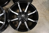 Set 4 20" Fuel D556 Coupler 20x9 6x135 6x5.5 1mm Matte Black Double Tint Wheels