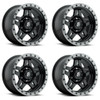 Set 4 18" Fuel D557 Anza 18x8 6x120 Matte Black Gunmetal Ring Wheels 27mm Rims