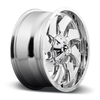 22" Fuel 1PC D573 Cleaver 22x12 6x135 6x5.5 Chrome Plated Wheel -44mm Lifted Rim