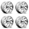 Set 4 22" Fuel D573 Cleaver 22x12 6x135 6x5.5 Chrome Plated Wheels -44mm Rims