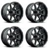 Set 4 18" Fuel D575 Coupler 18x9 6x135 6x5.5 -12mm Wheels Gloss Black Truck Rims Lifted Offroad SUV