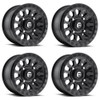 Set 4 Fuel UTV D579 Vector UTV 14x7 4x137 Matte Black Wheels 14" 38mm Rims