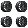 Set 4 Fuel D579 Vector 20x9 6x5.5 Matte Black Wheels 20" 19mm Rims
